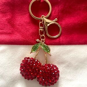 Super sparkly 🍒, large, bag charm or keychain.